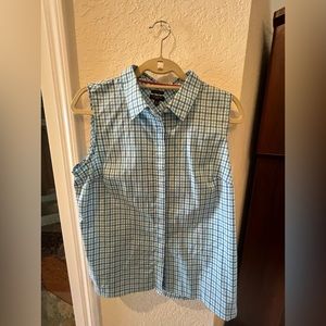 Talbots sleeveless cotton shirt